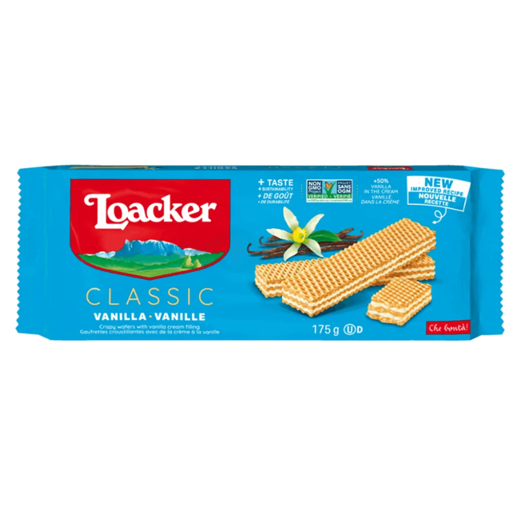 Loacker Classic Vanilla Crispy Wafers 175Gm | Chocolate Mart BD